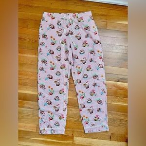 THE CUTEST Cath Kidston 100% Cotton Flannel Hedgehog Print Lounge Pant Small